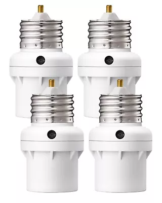 DEWENWILS 4 Pack Dusk To Dawn Light Socket Adapter 360° Sensor Rotation E26 • $21.24