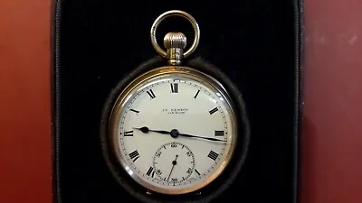 J.W.Benson Ltd 9ct Hallmarked Open Faced Gold Pocket Watch 1926  • £995