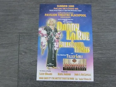 Danny La Rue In Palladium Nights Summer 2000 Original Blackpool Pavilion Flyer • £9.99