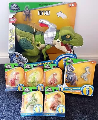 Jurassic World Imaginext 🔥 10 Figs Mega Mouth T-Rex TRex Owen Blue Raptor NEW🔥 • $199.99