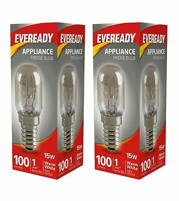 2x Eveready 15w Fridge / Appliance / Freezer Light Pygmy Bulb SES E14 240v Screw • £2.75