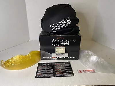 Voss DOT Bullet Cruiser Half Motorcycle Helmet Medium Carbon Visor 888-03p • $49.99