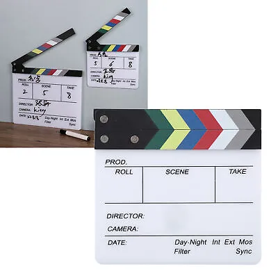 (20x19.5cm)Film Clap Board Director Filming Clapper Board Clapboard Photo Pro HG • $13.78