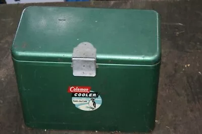 Vintage Coleman Green Metal Penguin Cooler Model Hold The Cold Cooler Rare Nice • $99.99