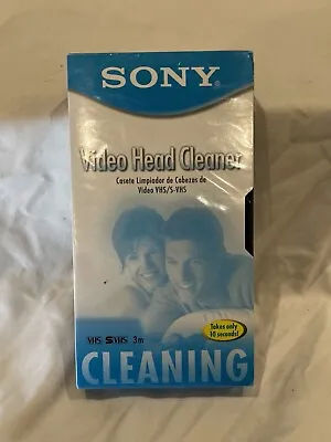 Sony Video Head Cleaner Sealed VCR VHS S-VHS BRAND NEW FACTORY SEALED • $20