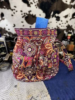 Vera Bradley Safari Sunset Shoulder Drawstring Bag Purse 4  X 12  X 12 1/2  VTG • $25