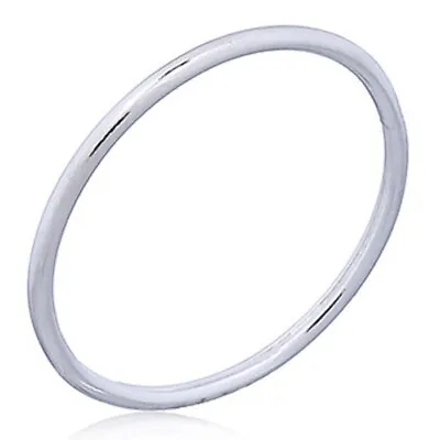 £4.99 • Buy Handmade 925 Sterling Silver 1.2mm Round Super Skinny Stacking Wedding Midi Ring
