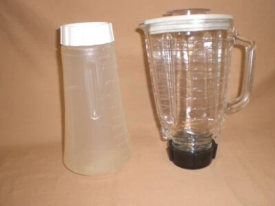 $13.50 • Buy Vintage Oster Blender 5 Cup Replacement Jar Complete + Blend & Store Jar & Lid