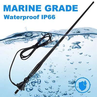 Boat Waterproof FM AM Radio Antenna Marine Flexible Rubber Mast Aerial For Yacht • $12