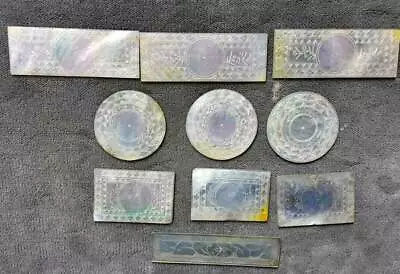 10 Antique Mother Of Pearl Gaming Counters Tokens  • $75