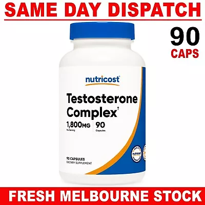 Nutricost Testosteron Booster 1800mg Tribulus | Tongkat | Long JACK | ZMA 90 Cap • $39.95