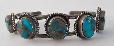 Vintage Navajo Sterling Turquoise Cuff Bracelet • $84.99