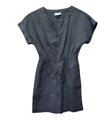 NWOT Universal Thread Zip Up Dress.  Elastic Waist. Grey. Large • £18.49