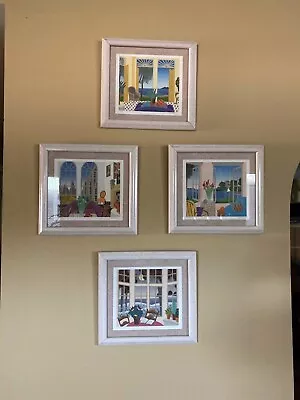 4 Thomas McKnight Hand Signed Serigraphs 331/950 Four Seasons Suite Framed 20x20 • $4888.05