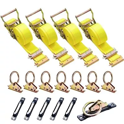 15ft E Track Ratchet Straps4 Pack 8 Etrack Orings And 6 Pack Etrack Single Slot  • $64.11