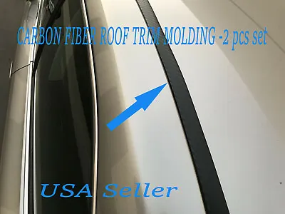 VOLVO 2003-2018 Vehicles 2pcs Flexible CARBON FIBER ROOF TRIM Molding Kit • $43.06