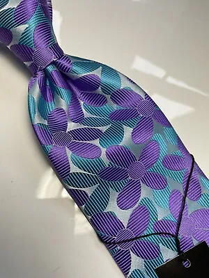 Nwt Verse 9 Multi Color Floral Style Print Silk Designs Neck Tie & Hanky • $24.99