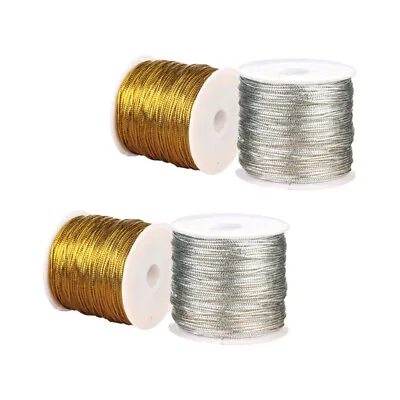 4 Pcs Metallic Tinsel Cord Gold String Ornaments Metallic Cord • £6.25