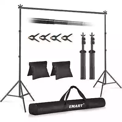 Emart Backdrop Stand 10ft X 7ft Adjustable Photo Studio Clamps & Carrier Bag • $34.77