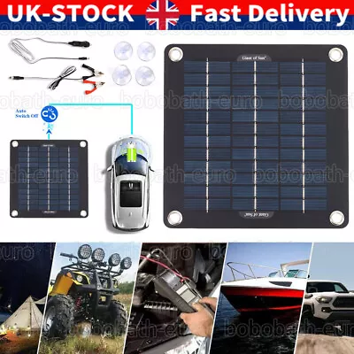 25W 12V Portable Mono Solar Panel Trickle Charger Kit Car Battery Maintainer RV • £15.41