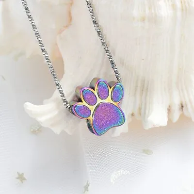 £12.99 • Buy Dog Cat Paw Pet Cremation Necklace Jewellery Ashes Urn Pendant Keepsake Memorial