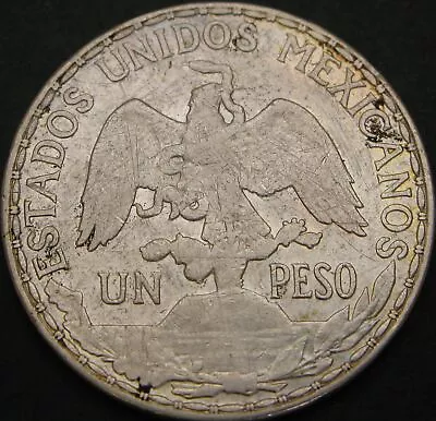 MEXICO 1 Peso 1910 - Silver .903 - F/VF - 2964 ¤ HS • $42