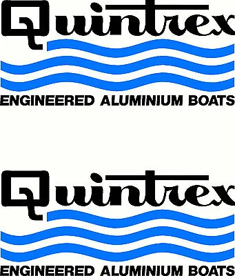 $30 • Buy Quintrex 2 Colour Set, Fishing Boat Sticker Decal Marine Set Of 2