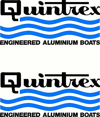 Quintrex 2 Colour Set Fishing Boat Sticker Decal Marine Set Of 2 • $30