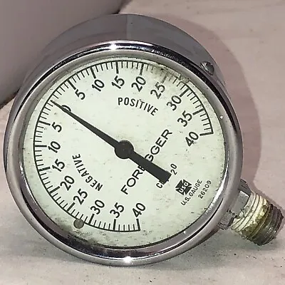 Vintage Pressure Gauge Foregger Anesthesia H2O Medical Steam Punk Industrial • $30