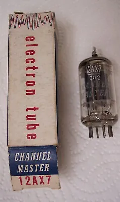 $27 • Buy 12ax7  Vacuum Tube By Channel Master--gray Plate Nos Original Box--tested Strong