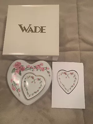 WADE Heart Rose Shaped Trinket Box New In Box • £12.95