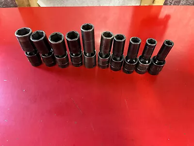 Matco Tools 3/8 Drive 10-19mm 10 Pc Metric 6 Pt Swivel Deep Impact Socket Set  • $299.99