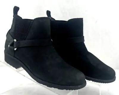 Teva 1017146 De La Vina Dos Chelsea Boot Black Leather Slip On Womens US 5 • $35.99