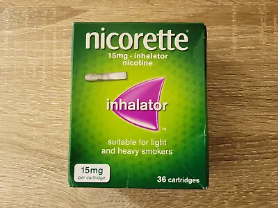 £27.99 • Buy Nicorette Inhalator Nicotine - 15mg - 36 Cartridges Expiry 02/2026