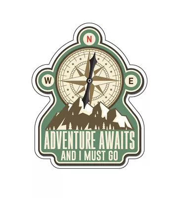 Adventure Awaits Compass Sticker Decal Motorhome 4x4 Car Sticker • $5.95