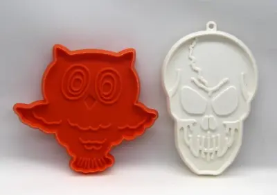Vtg Hallmark Cookie Cutters Halloween Owl Skeleton Skull (Day Of The Dead) Lot 2 • $5.95