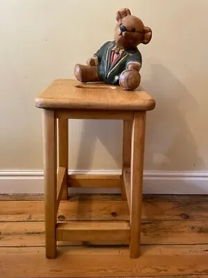 Mid Century Laboratory School Beech Stool • £55