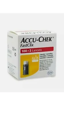 Accu Chek FastClix Lancets Box Of 100+2 Lancets Brand New Long Expiry Date  • £10.80