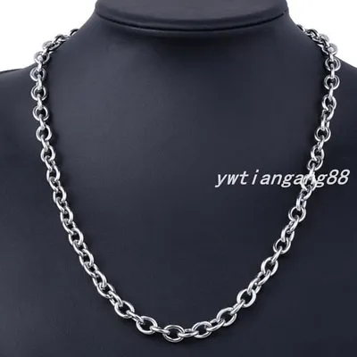 7 -40  Heavy 9/11/13/15mm Mens Stainless Steel Silver Big O Link Chain Necklace • $5.69