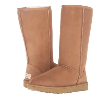 Women's Shoes UGG CLASSIC TALL II Slip On Sheepskin Boots 1016224 CHESTNUT • $116.25