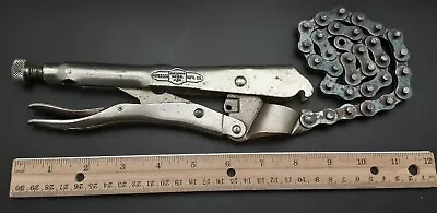 Vintage Petersen Dewitt VISE GRIP Chain Clamp Locking Pliers 20R USA • $34.19