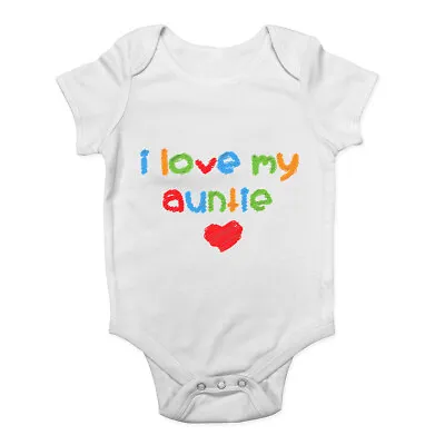 I Love My Auntie Cute Boys Girls Baby Grow Vest Bodysuit • £5.99