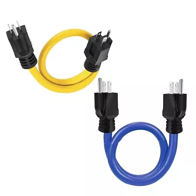 3Prong Plug 12AWG 125V Double Male Extension Cord Generator Adapter For Transfer • $11.47