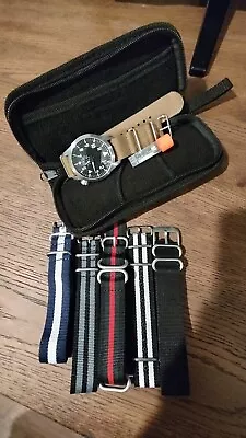 Maratac CountyComm Pilot 46mm Watch Miyota Automatic Sapphire + Extras • $385