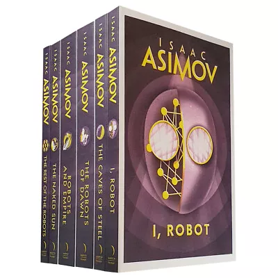 Isaac Asimov Robot Series 6 Books Collection Set (I Robot The Robots Of Dawn  • £18.23