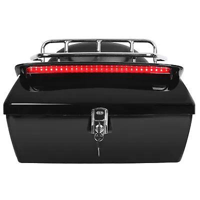 NEW Trunk Luggage Tail Box Light Tour Pak Pack Backrest For Touring Motorcycle • $88.50