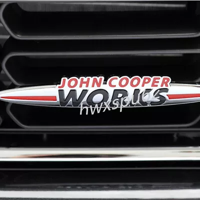 Front Grille Badge John Cooper Works Emblem For Mini JCW R50 R53 R55 R56 R57 R60 • $13.68