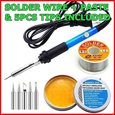 Soldering Iron Electric Gun Adjustable Temperature 60W Welding Solder Wire Kit • $9.85