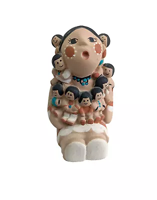 Miniature Native American Teissedre Story Teller Pottery Doll Figurine 9 Kids • $23.95