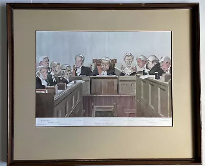 1902 Vanity Fair SPY Cartoon Folio Senior Judges Heads Of The Law 24.5”X20.5” • $199.99